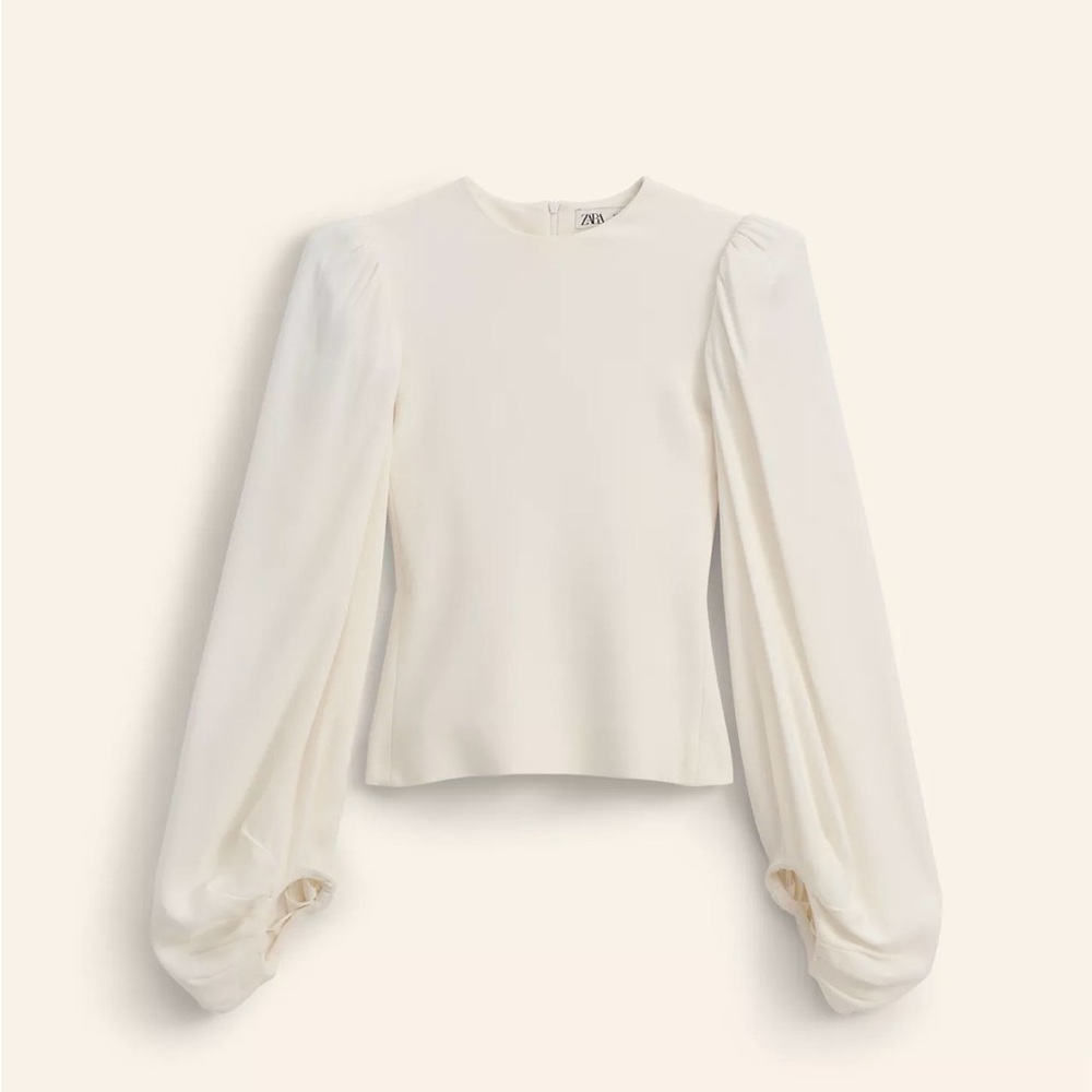 Zara Women's Elegant Cream Blouse